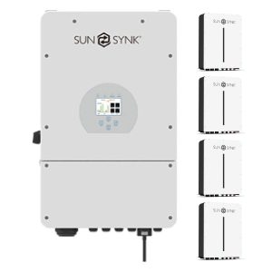 Sunsynk 16kW Inverter & Battery Combo Deal – 1 X Sunsynk 16kW Inverter & 4 X Sunsynk 5kW 100Ah 51.2V Lithium Ion Batteries